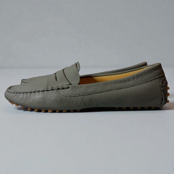 M. Gemi Driving Loafers Womens Pastoso Gray Penny Slip On Italian Sz 39 (8.5) - Picture 1 of 9